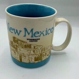 2012 Starbucks New Mexico Mug - Cream and Blue- Icon Series